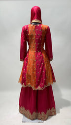 Lorenvalley Multicolor Chinon Embroidery With Sequince Work Salwar Kameez Stitched