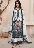Lorenvalley White Chinon Embroidery With Sequince Work Salwar Kameez Stitched