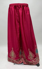 Lorenvalley Magenta Chinon Embroidery With Sequince Work Salwar Kameez Stitched