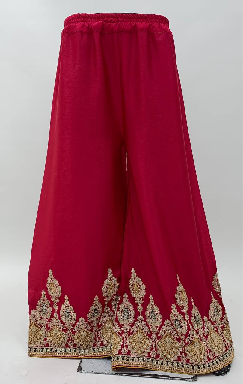 Lorenvalley Yellow Chinon Embroidery With Sequince Work Salwar Kameez Stitched