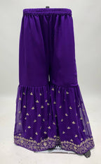 Lorenvalley Purple Georgette Embroidery With Sequince Work Salwar Kameez Stitched