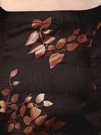 Janasya Black Floral Print A-Line Kurta - Distacart