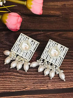 Tehzeeb Creations New Stylish Earrings For Women & Girls Pearl Alloy Hoop Earring, Stud Earring - Distacart