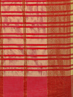 Saree Mall Red Art Silk Checked Bhagalpuri Saree - Distacart