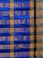 Saree Mall Blue Striped Silk Blend Saree - Distacart