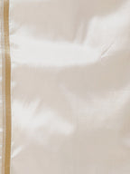 Sethukrishna Men Cream Solid Double Layer Readymade Dhoti With Pocket - Distacart