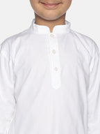 Sethukrishna Boys White Pure Cotton Kurta with Pyjamas