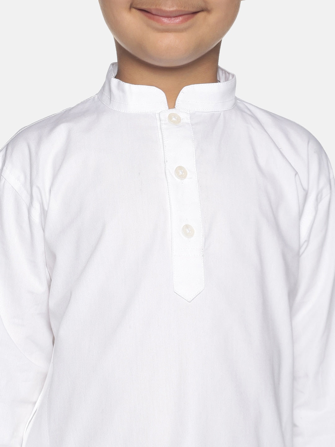 Sethukrishna Boys White Pure Cotton Kurta with Pyjamas