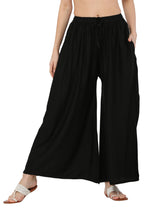 PAVONINE Black Color Rayon Fabric Jumbo Sharara For Women - Distacart