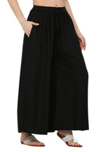 PAVONINE Black Color Rayon Fabric Jumbo Sharara For Women - Distacart