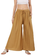 PAVONINE Beige Color Rayon Fabric Jumbo Sharara For Women - Distacart