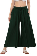 PAVONINE Bottle Green Color Rayon Fabric Jumbo Sharara For Women - Distacart