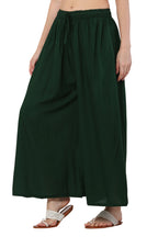 PAVONINE Bottle Green Color Rayon Fabric Jumbo Sharara For Women - Distacart