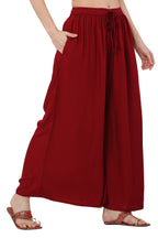 PAVONINE Maroon Color Rayon Fabric Jumbo Sharara For Women - Distacart