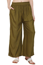 PAVONINE Mehandi Color Rayon Fabric Jumbo Sharara For Women - Distacart