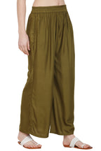 PAVONINE Mehandi Color Rayon Fabric Jumbo Sharara For Women - Distacart