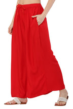 PAVONINE Red Color Rayon Fabric Jumbo Sharara For Women - Distacart