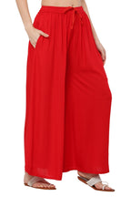 PAVONINE Red Color Rayon Fabric Jumbo Sharara For Women - Distacart