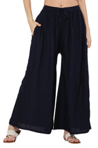 PAVONINE Navy Blue Color Rayon Fabric Jumbo Sharara For Women - Distacart