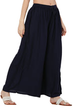 PAVONINE Navy Blue Color Rayon Fabric Jumbo Sharara For Women - Distacart