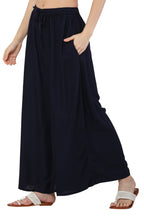 PAVONINE Navy Blue Color Rayon Fabric Jumbo Sharara For Women - Distacart