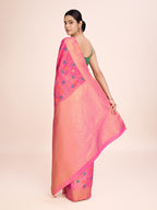 Monjolika Fashion Exquisite Designs With This Regal Light Pink Rich Look Banarasi Tissue Silk Saree