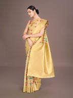 Monjolika Fashion Exquisite Designs With This Regal Cream Rich Look Banarasi Tissue Silk Saree - Distacart