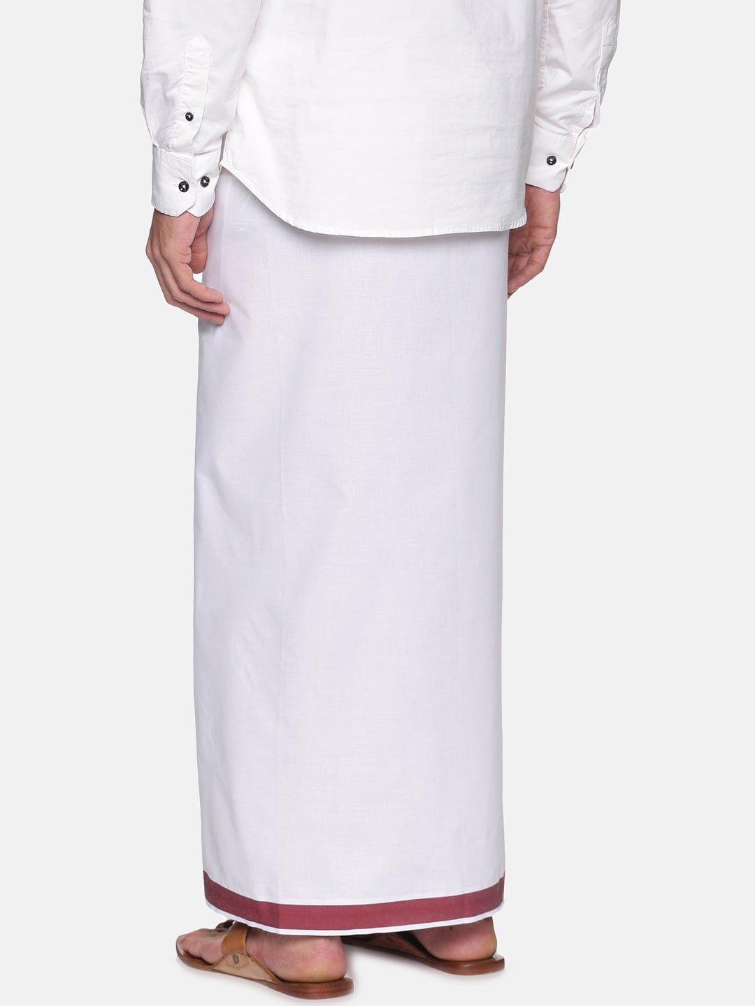 Sethukrishna Men White Solid Dhoti - Distacart
