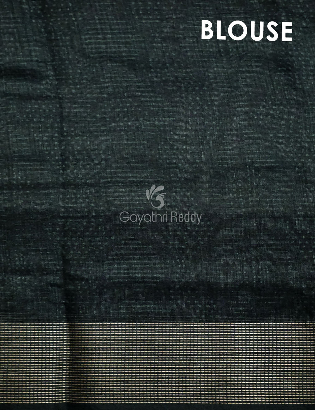 Bottle Green Self Printed Semi Chanderi Saree By Gayathri Reddy Designer Studio - Distacart