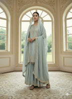 Teeya Creation Mint Green Color Chinnon Silk Embroidery Work Wedding Wear Salwar Suit - Distacart