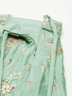 House of Panchhi Sea Green Georgette heavy Sequinse embroidery Lehenga choli & Dupatta
