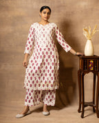 Gharana India Cotton Coord Floral Printed Kurta With Palazzo Set - Distacart