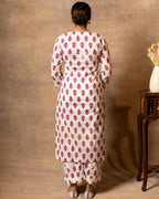 Gharana India Cotton Coord Floral Printed Kurta With Palazzo Set - Distacart