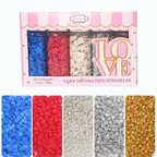 confect edible patriotic sprinkles mix blue red silver white gold sprinkles mighty hero sprinkles pack of 5 j4 02
