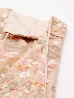House of Panchhi Peach Net Multi Sequins with heavy Zarkan embroidery Lehenga choli & Dupatta