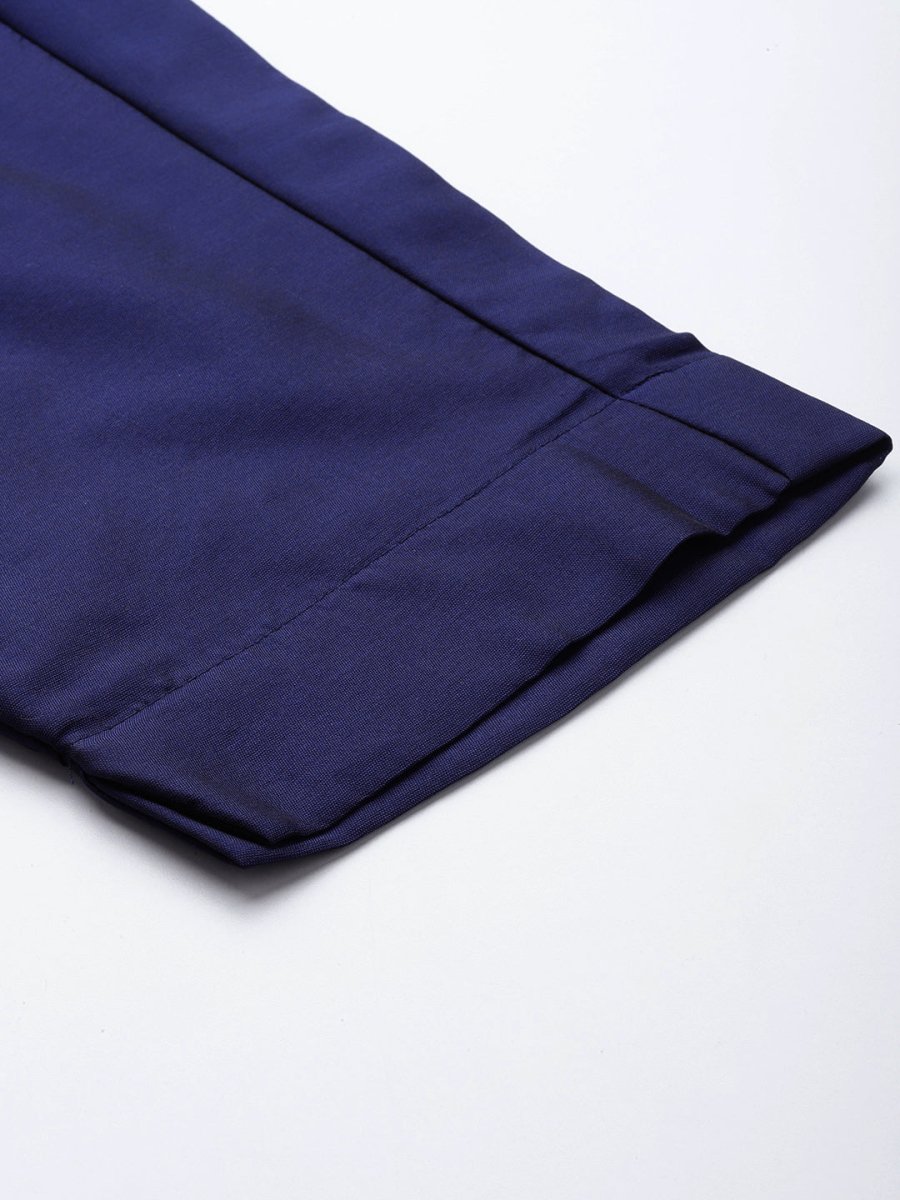 Ahalyaa Unstitched Navy Blue Dress Material - Distacart
