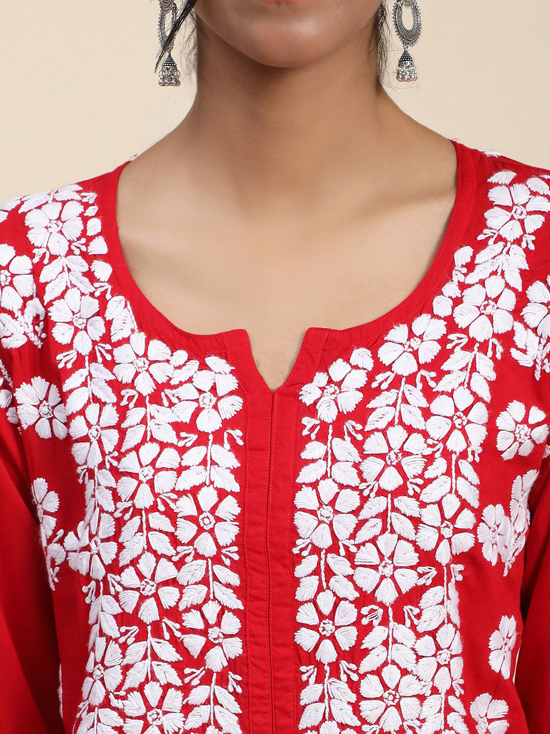 HOUSE OF KARI Women Embroidered Chikankari Cotton Kurta