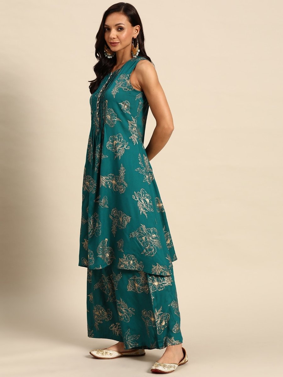 All About You Ethnic Motifs Printed Kurta with Palazzos