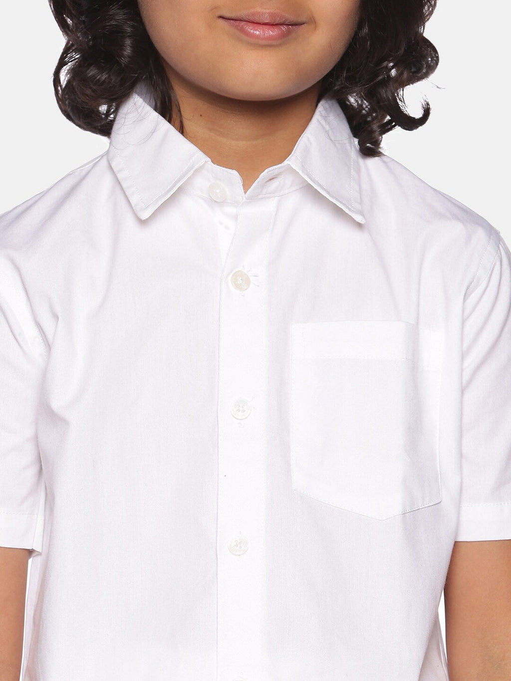 Sethukrishna Boys White Pure Cotton Shirt with Readymade Dhoti