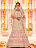 Myra Yellow Crepe Embroidered Designer Lehenga