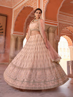 Myra Peach Embroidered Designer Lehenga Choli