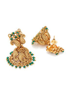 Aadita Gold-Plated Green Pearls Beaded Choker Jewellery Set - Distacart