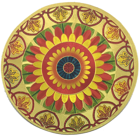 Stickerbazaar Micro Golden Embossing Rangoli Stickers