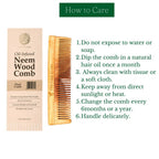 The Pure Story Oil Infused Neem Wood Dual Comb - Distacart
