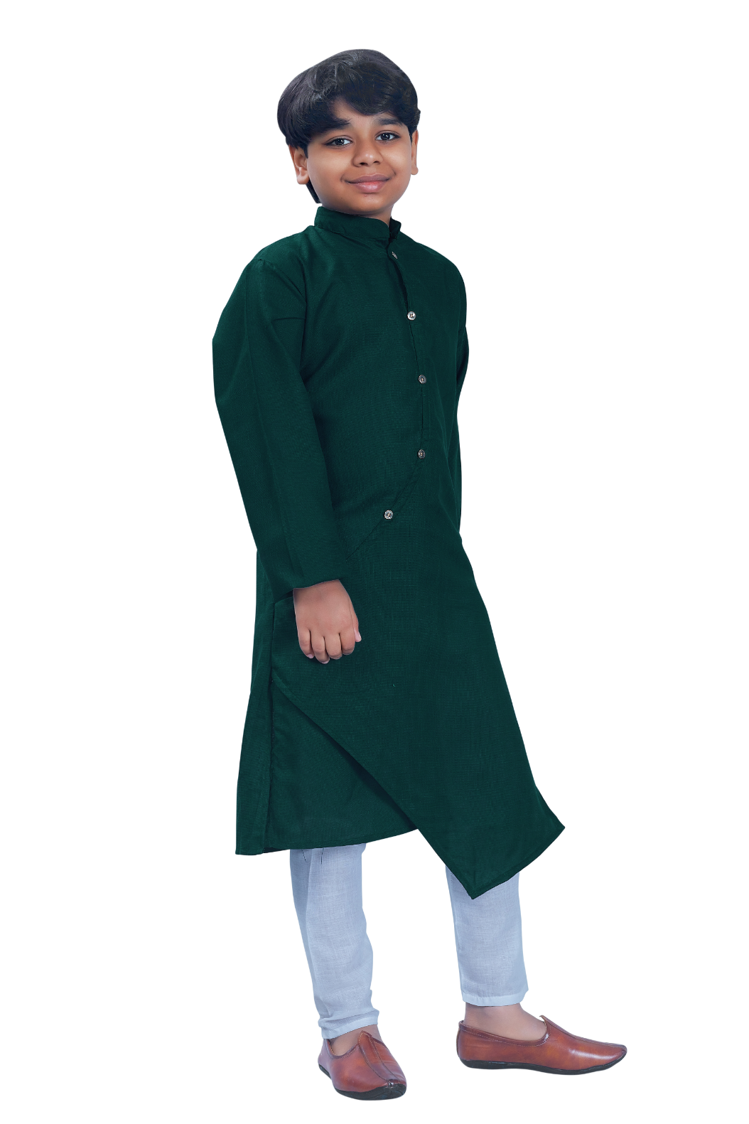 DEIANA'S Casual Designer Kurta Pyjama Set For Boys And kids (Bottle Green)