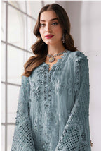 Anaita Blue Fox Georgette Suit With Khatli & Sequence Work - Distacart
