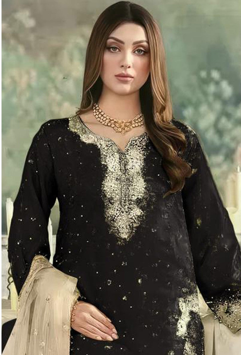 Anaita Black Jimmy Choo Suit With Embroidery & Sequence Work - Distacart