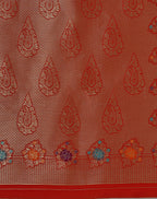 Monjolika Fashion Dark Pink Banarasi Silk Blend SareeWith Zari Woven Detailing - Distacart