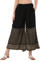 PAVONINE Black Color Minar Half Golden Print Sharara For Women - Distacart