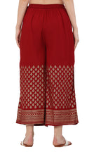 PAVONINE Maroon Color Minar Half Golden Print Sharara For Women - Distacart